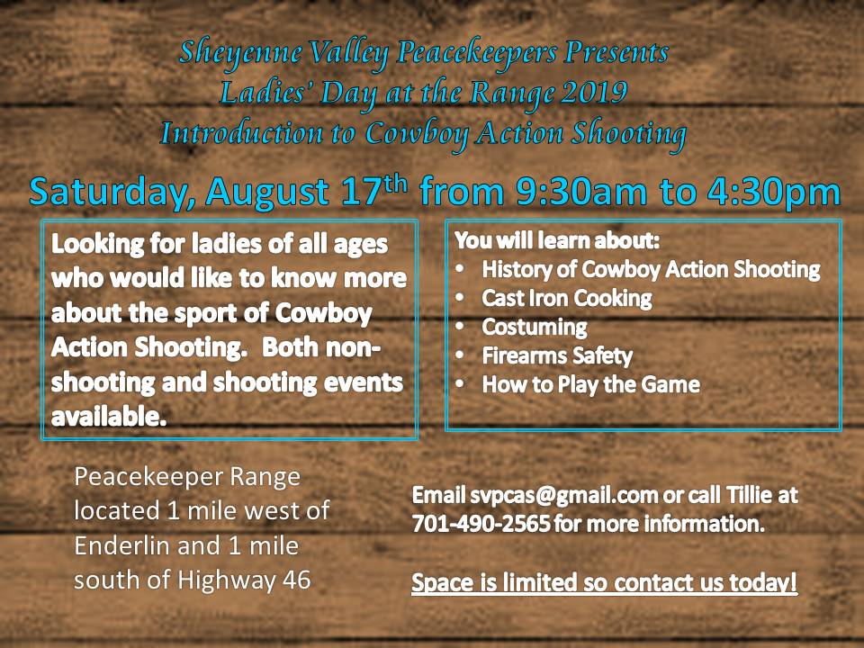 The Sheyenne Valley Peacekeepers Enderlin ND